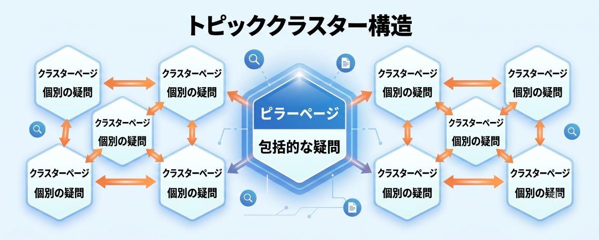 トピッククラスターの構造図